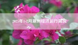 2025年1-2月潮州经济运行简况