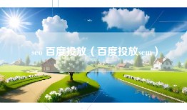 seo 百度投放（百度投放sem）