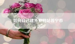 如何自己建外贸网站普宁市