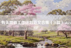 有关营销工作计划范文合集（28篇）.docxVIP