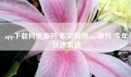 app下载网页源码 东京购物app源码 今年快速渠道