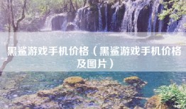 黑鲨游戏手机价格（黑鲨游戏手机价格及图片）