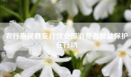 农行惠民县支行营业部消费者权益保护在行动