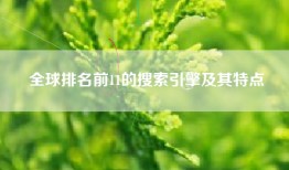 全球排名前11的搜索引擎及其特点