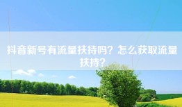 抖音新号有流量扶持吗？怎么获取流量扶持？