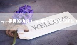 oppo手机的功能（oppo手机的功能有哪些）