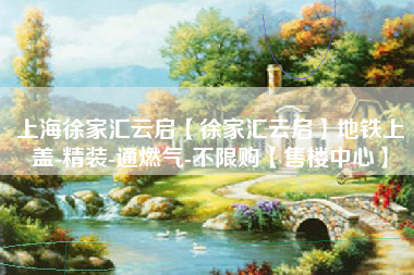 上海徐家汇云启【徐家汇云启】地铁上盖-精装-通燃气-不限购【售楼中心】