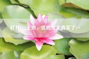 打开O32上班，这感觉太真实了…