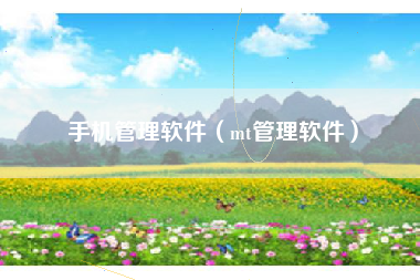 手机管理软件（mt管理软件）